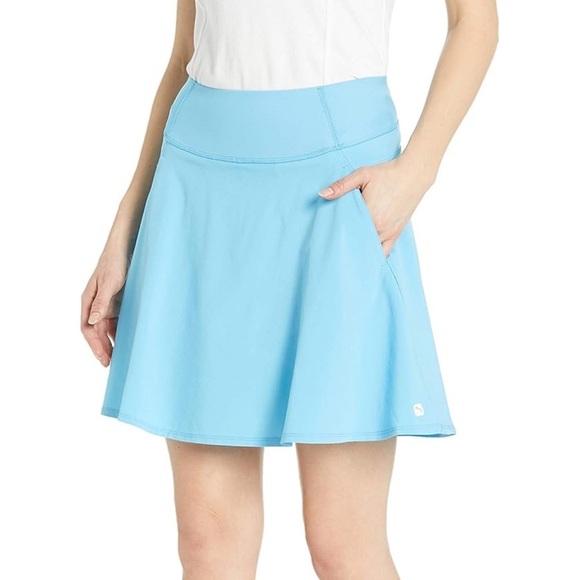 NWT Puma Milky Blue Power Shape Solid Woven Golf Athletic Skort Tennis - Picture 3 of 16